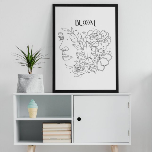 Abstrakt Boho Woman Illustration Poster (Skapare uppladdad)