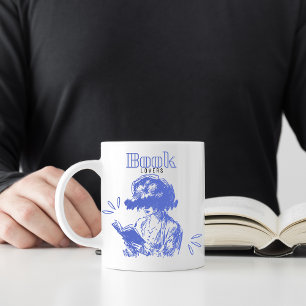 Abstrakt Bok Lovers Mug Kaffemugg