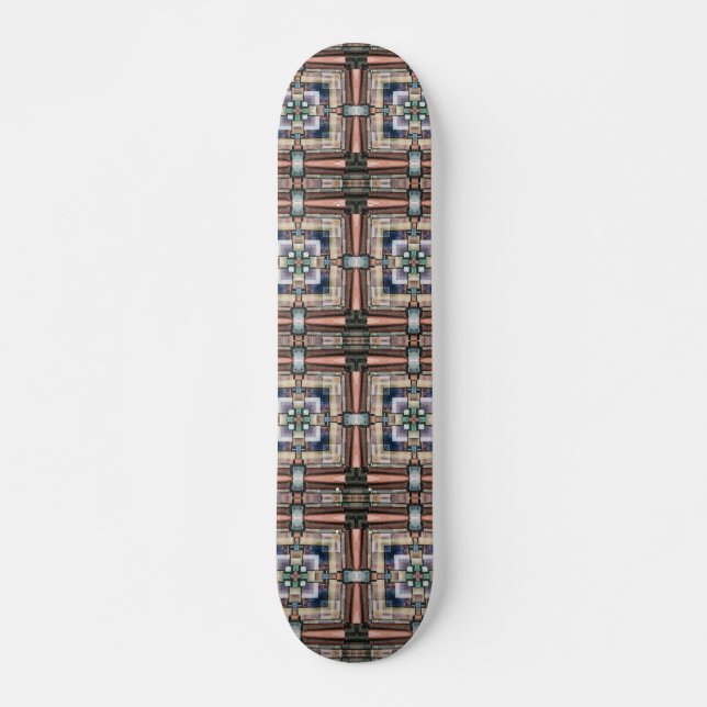 Abstrakt Bokar Collage Mini Skateboard Bräda 18,5 Cm (Framsida)