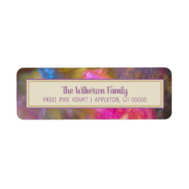 Abstrakt Bokeh Höst löv Art Returadress Etikett