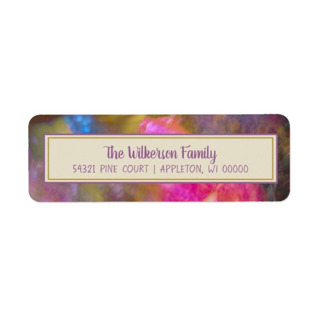 Abstrakt Bokeh Höst löv Art Returadress Etikett (Framsidan)