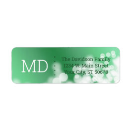 Abstrakt Bokeh Stil Returadress Etikett