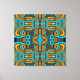  Abstrakt Bold Blue-Orange Canvastryck