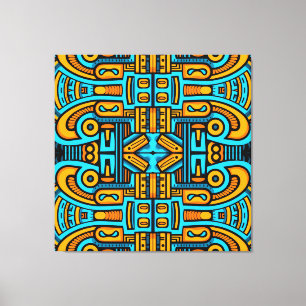 Abstrakt Bold Blue-Orange Canvastryck