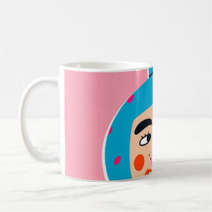Abstrakt boom ansikte kaffemugg
