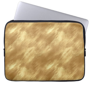 Abstrakt Borstad Guldstruktur Laptop Fodral