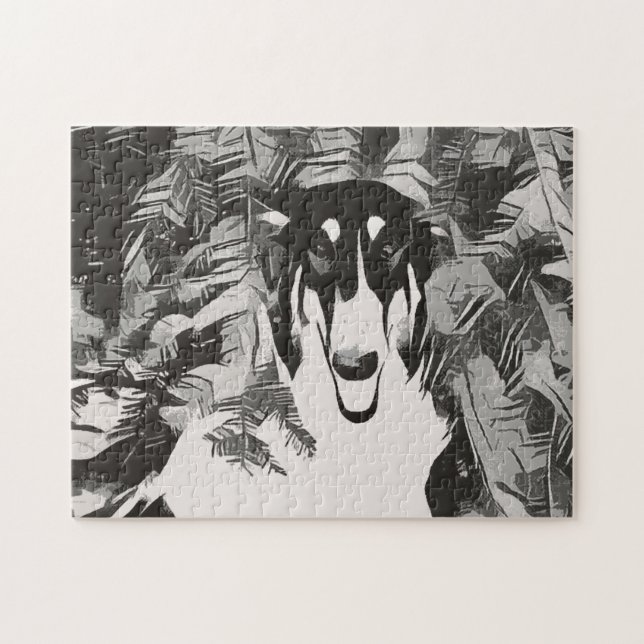 Abstrakt Borzoi I Tall Pussel (Horisontell)