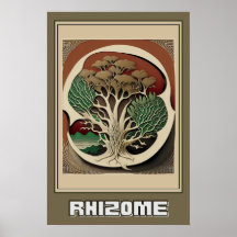 Abstrakt Botanical Wall Art, Rhizome Illustration