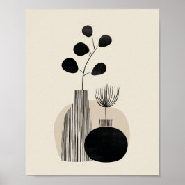 Abstrakt botanisk illustration poster