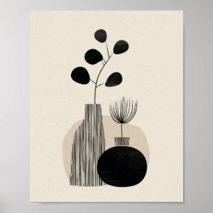 Abstrakt botanisk illustration poster