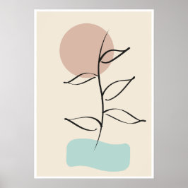 Abstrakt Botanisk Väggkonst – Minimal Linjekonst