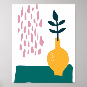 Abstrakt Botaniska former Poster
