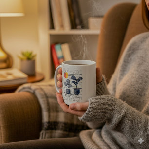 Abstrakt Botaniska kraftverk Kaffemugg