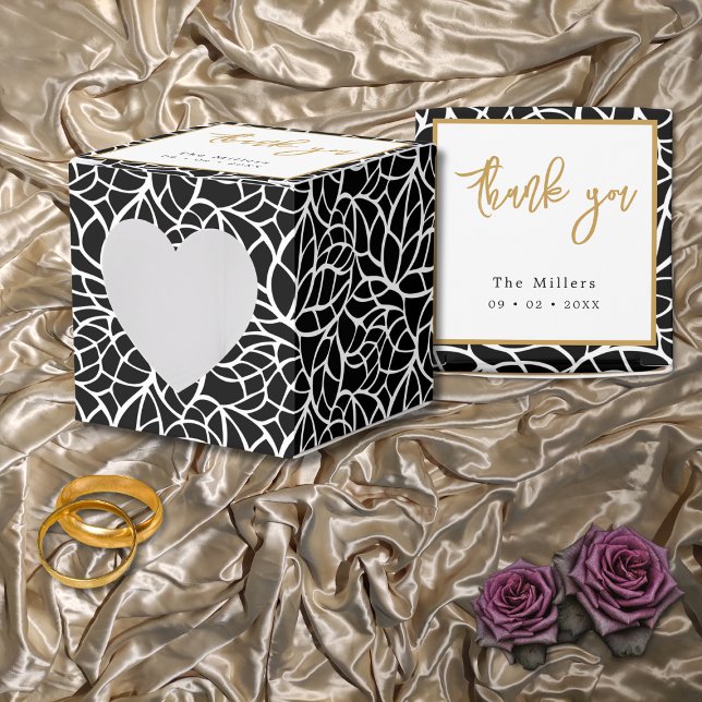 Abstrakt Botaniska Löv Mönster Presentaskar (Abstract Botanical Leaf Pattern Favor Boxes)