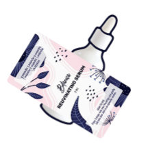Abstrakt Botaniskt serumdropparetiketter Flaska