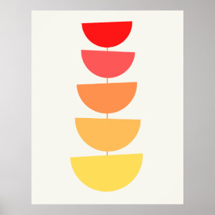 Abstrakt Botaniskt utskrift Poster