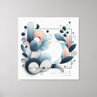 Abstrakt Botaniskt verk Canvastryck