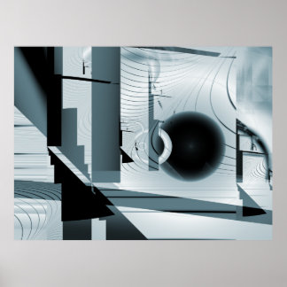 Abstrakt Boulevard Fractal Print Poster