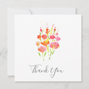 Abstrakt Bouquet of Mixed Flowers Tack Kort