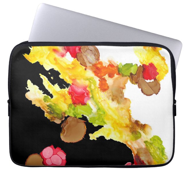 "Abstrakt Bouquet" Vattentäta laptop sleeve (Framsidan)