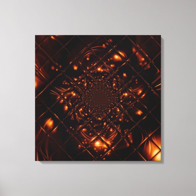 Abstrakt Brand Glas Wrapped Canvas Skriv ut (Framsida)