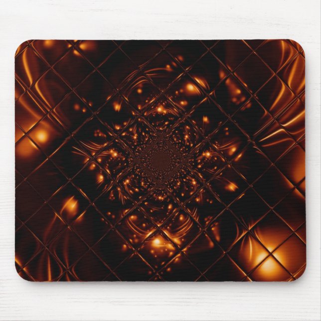 Abstrakt Brand Glass Fractal Mouse Pad Musmatta (Framsidan)