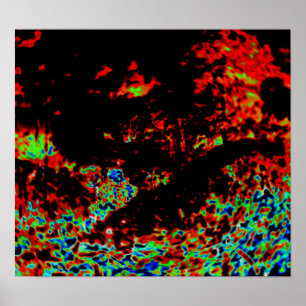 Abstrakt Brand i en skog Poster