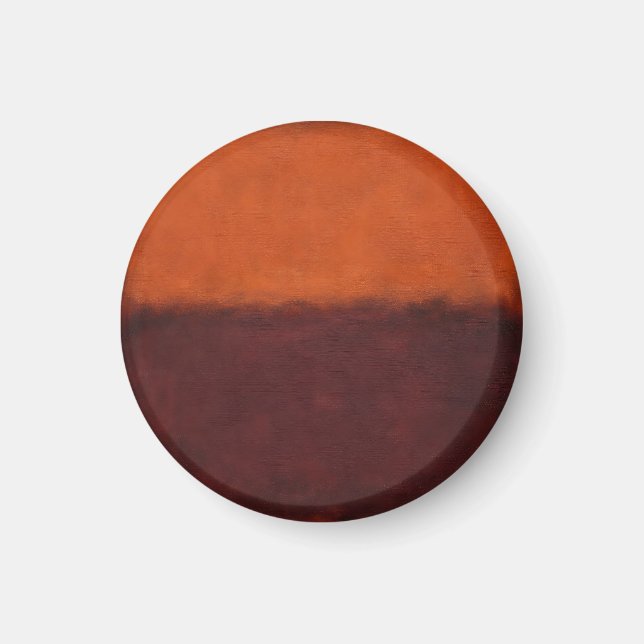 Abstrakt bränd orange horisont magnet (Framsidan)