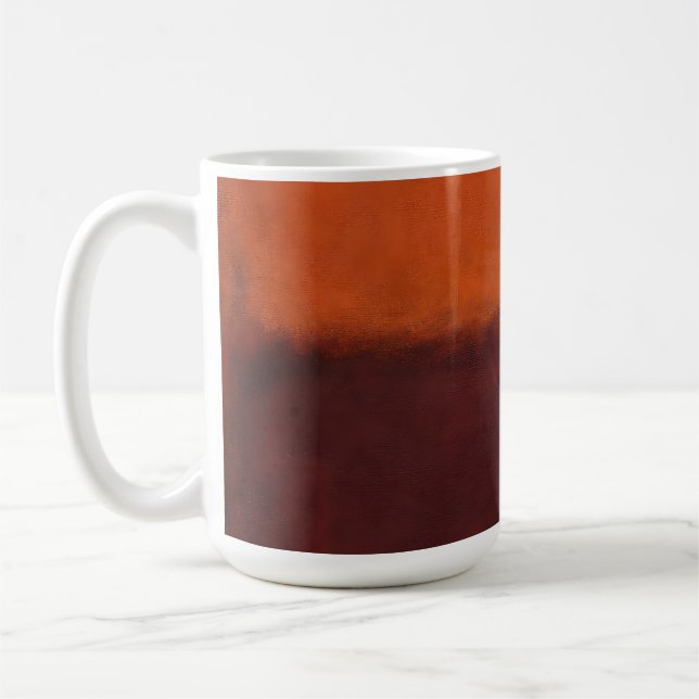 Abstrakt Bränt Orange Horisont Kaffemugg (Vänster)