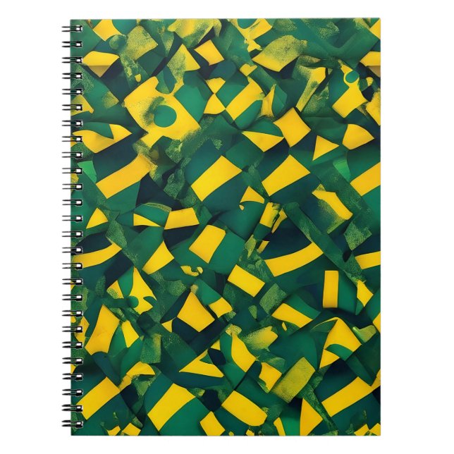 Abstrakt Brasilianska mönster Anteckningsbok (Framsidan)