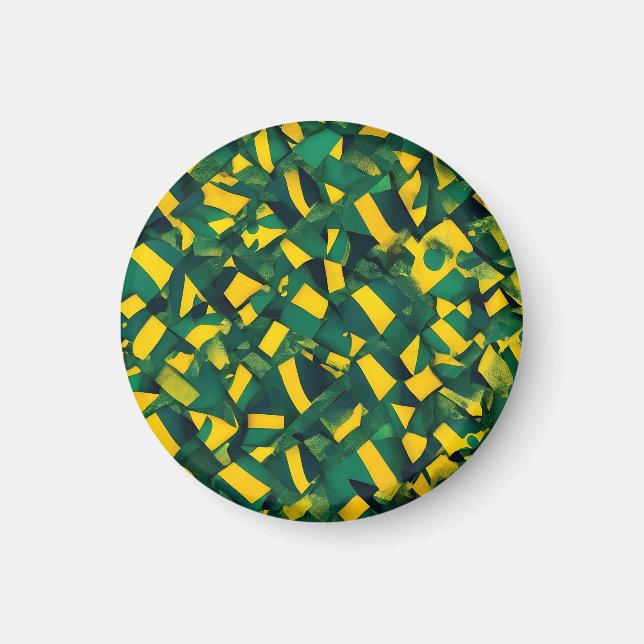 Abstrakt Brasilianska mönster Magnet (Framsidan)