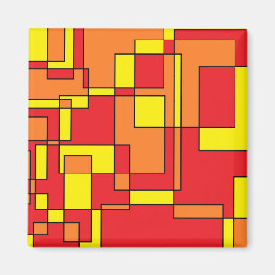 Abstrakt Brick Mönster Magnet