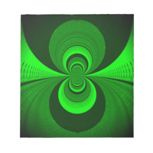 Abstrakt Bright Grönt Groovy kaleidoscope Mönster Anteckningsblock