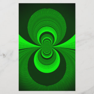 Abstrakt Bright Grönt Groovy kaleidoscope Mönster Brevpapper