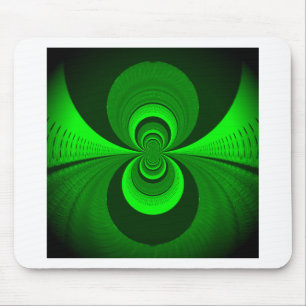 Abstrakt Bright Grönt Groovy Kaleidoscope Mönster Musmatta
