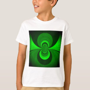 Abstrakt Bright Grönt Groovy Kaleidoscope Mönster T-shirt
