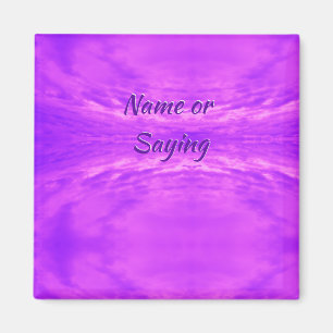 Abstrakt Bright Lilac Clouds Photo Magnet