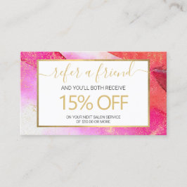 Abstrakt Bright Rosa Watercolor Reference Visitkort