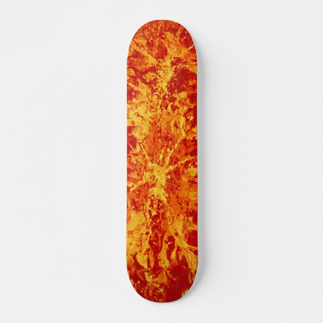 Abstrakt | Brödröd stänk grunge Mini Skateboard Bräda 18,5 Cm (Framsida)