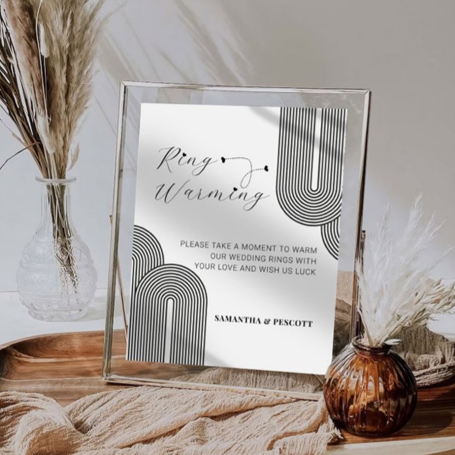 Abstrakt Bröllop-tecken för uppvärmning av Ringar Poster (Skapare uppladdad)