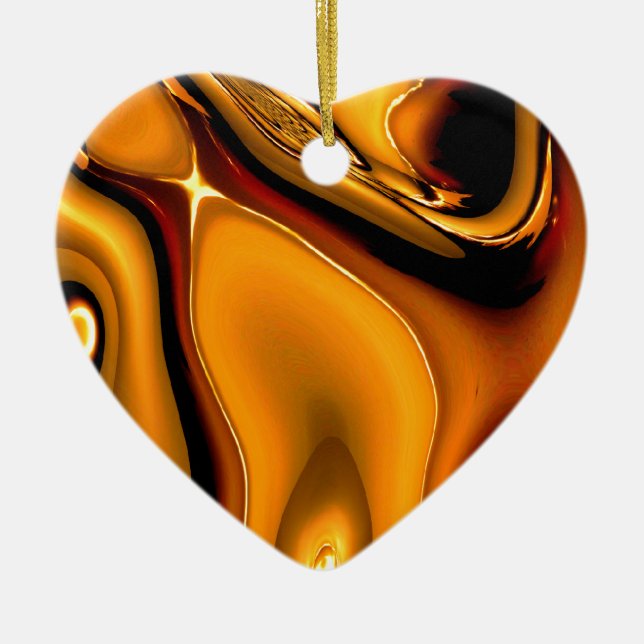 Abstrakt brons prydnaden julgransprydnad keramik (Framsidan)