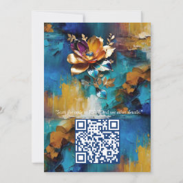 Abstrakt bronze, guld-blue Baroque stil Inbjudningar