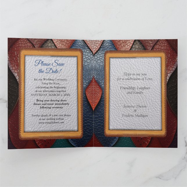 Abstrakt bronze, guld-blue Baroque stil Kort (Inuti)