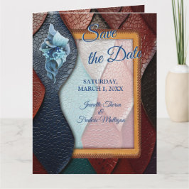 Abstrakt bronze, guld-blue Baroque stil Kort