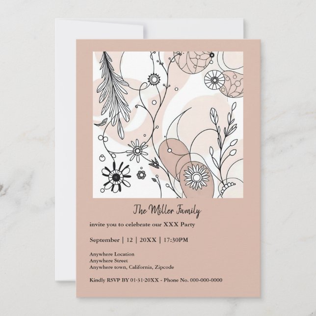 Abstrakt Brown Boho Minimalist Aesthetic (Framsida)