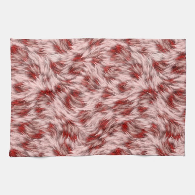 Abstrakt Brown Fabric Päls Struktur Background-246 Kökshandduk (Horisontell)