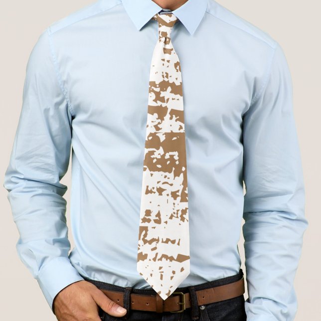 Abstrakt Brown och White Manar Cowboy Tie Slips (brown and white cowboy farmer abstract mens tie)