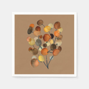 Abstrakt brun Autumn Earth Träd art Pappersservett