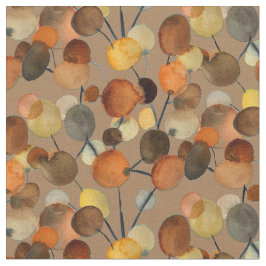 Abstrakt brun Autumn Earth Träd art Tyg