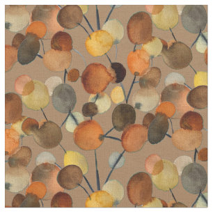 Abstrakt brun Autumn Earth Träd art Tyg